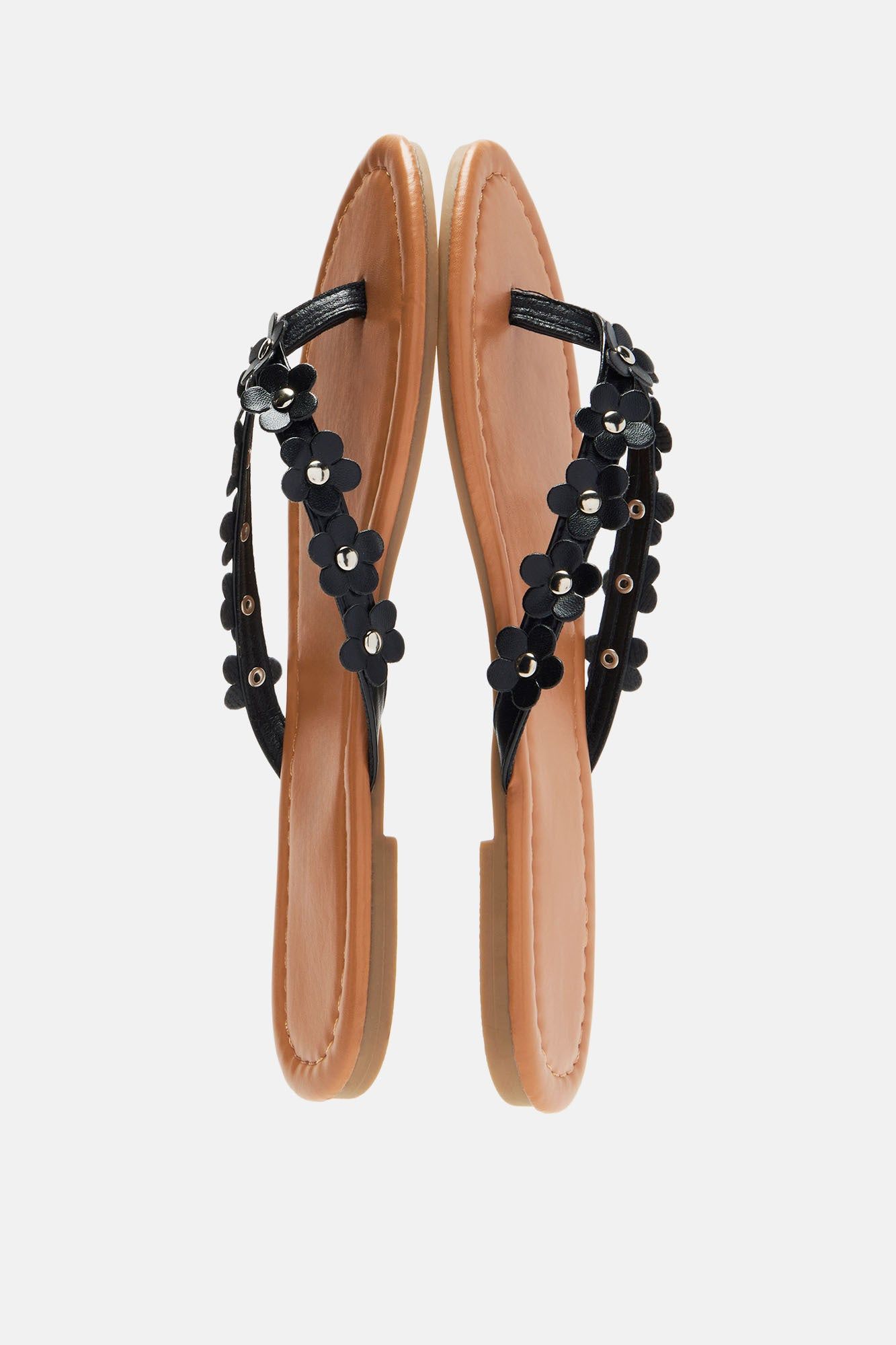 Wild Flower Flip Flops - Black sold by Fashion Nova product image thumbnail 2