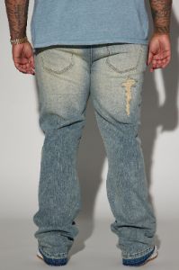 Anytime Stacked Skinny Flare Jeans - Vintage Blue Wash sold by Fashion Nova