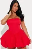 A Night in Paris Bubble Mini Dress - Red sold by Fashion Nova
