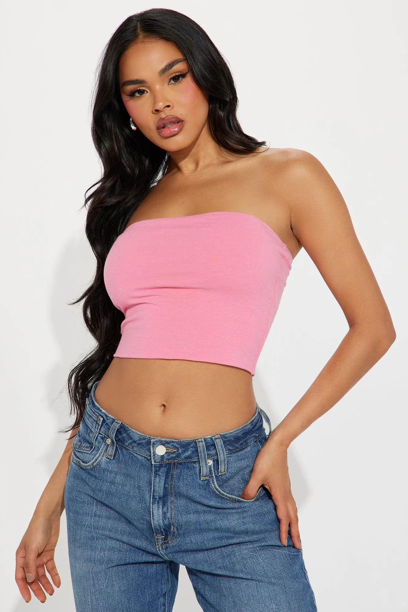 Essential Bandeau - Bubblegum Pink sold by Fashion Nova