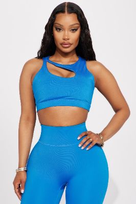 Go The Mile Elevate Sports Bra - CobaltBlue sold by Fashion Nova