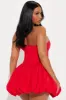 A Night in Paris Bubble Mini Dress - Red sold by Fashion Nova