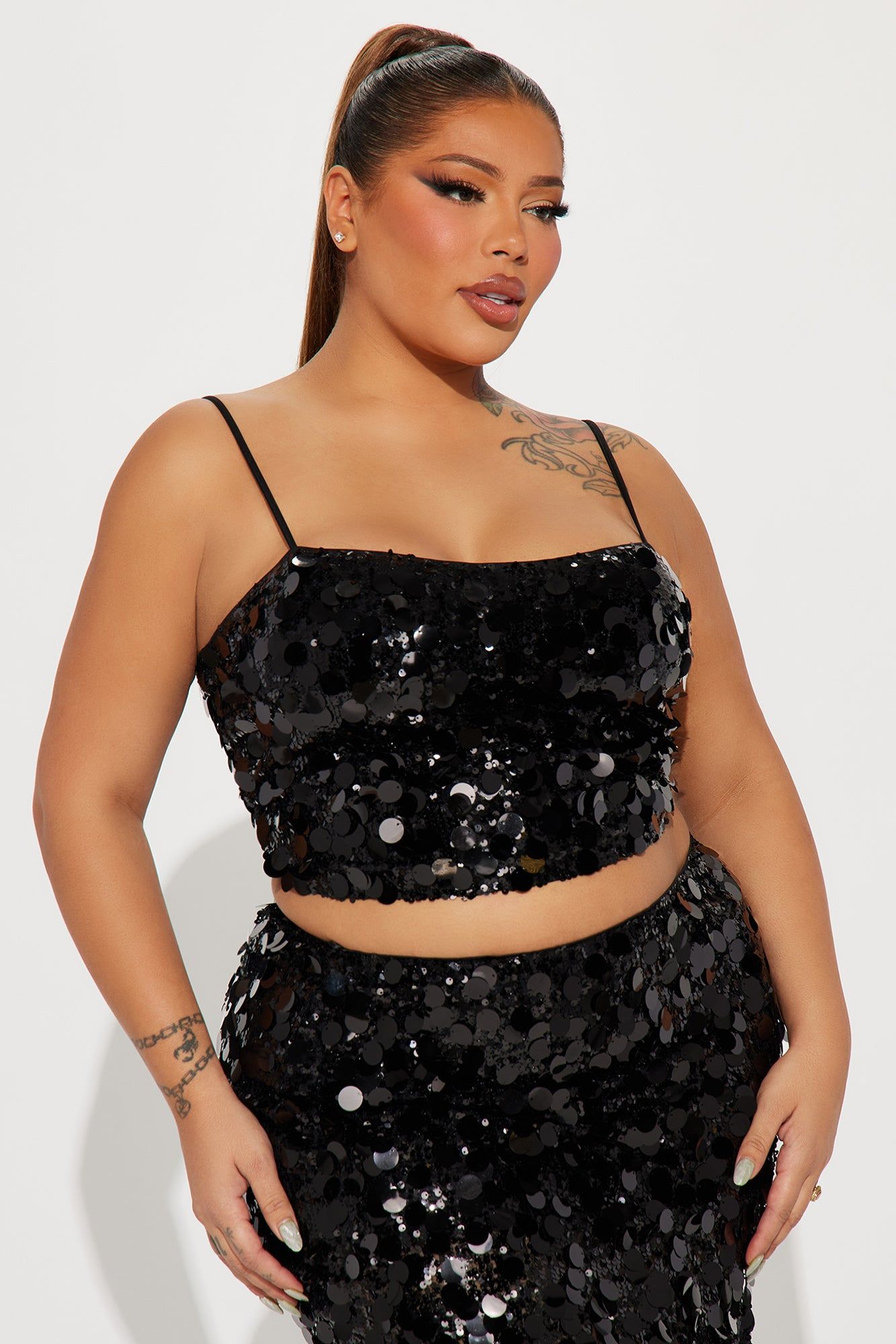 Radiant Sequin Skirt Set - Black sold by Fashion Nova product image thumbnail 5