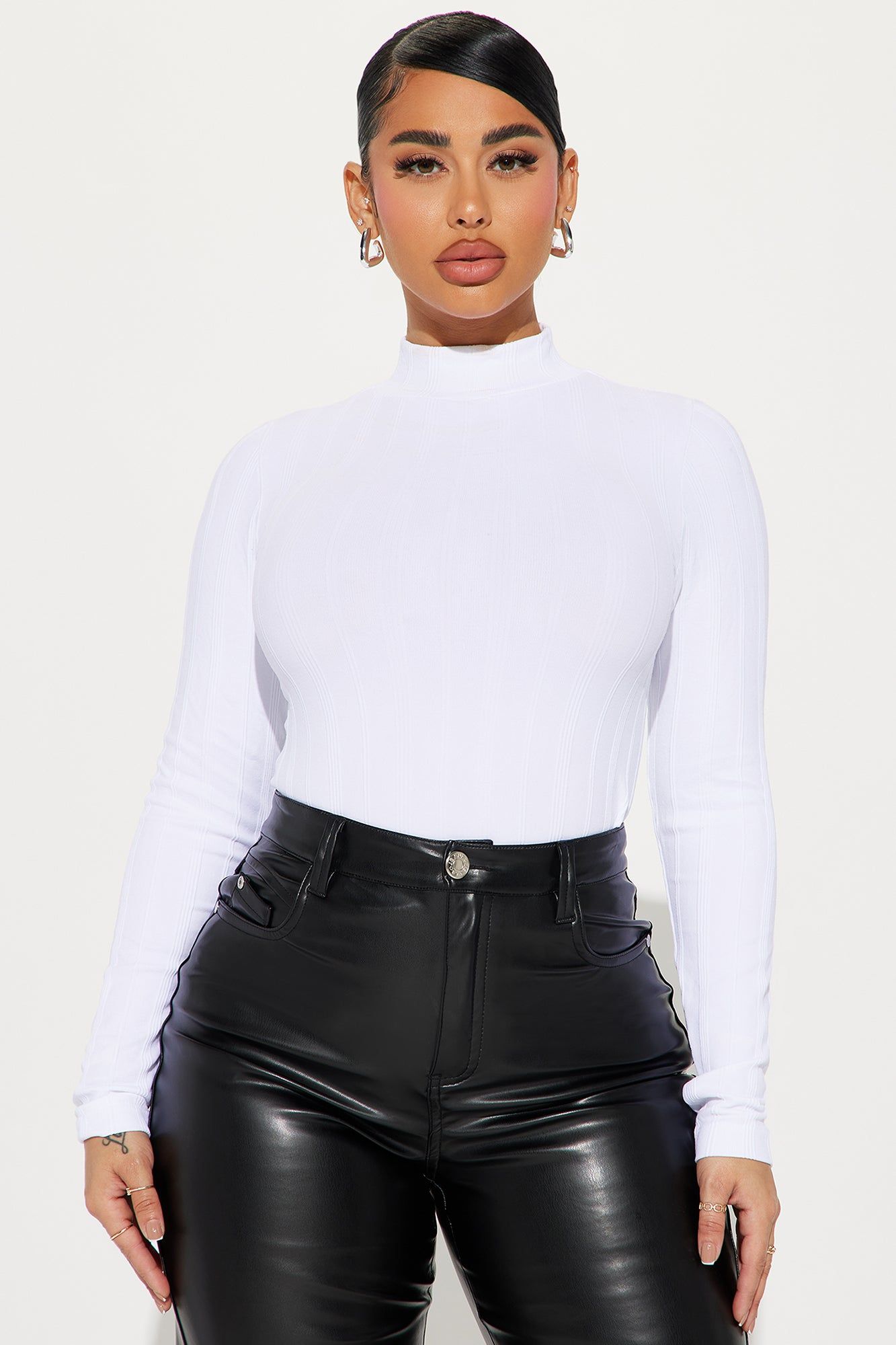 Mariana Seamless Long Sleeve Top - White sold by Fashion Nova