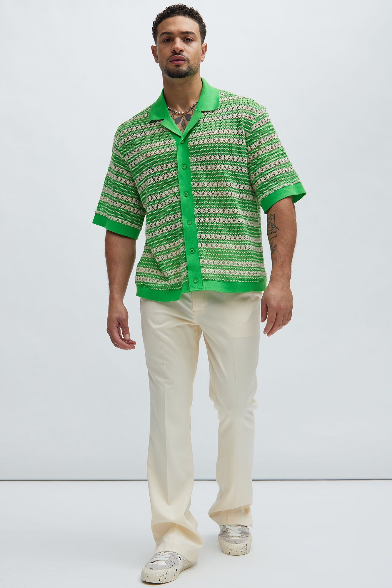 Mario Textured Shirt - Green/combo sold by Fashion Nova product image thumbnail 2