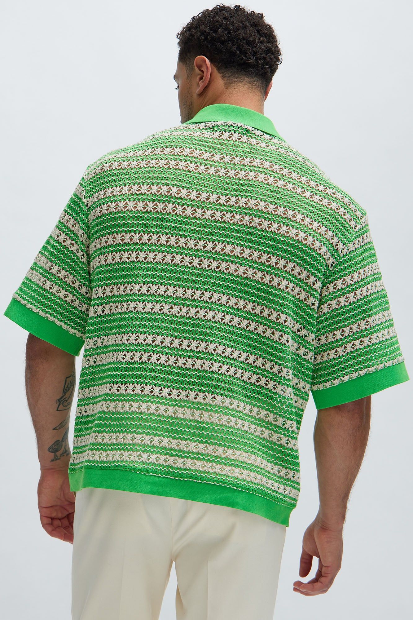 Mario Textured Shirt - Green/combo sold by Fashion Nova product image thumbnail 4