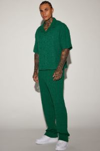 Jordan Textured Slim Pants - Green sold by Fashion Nova