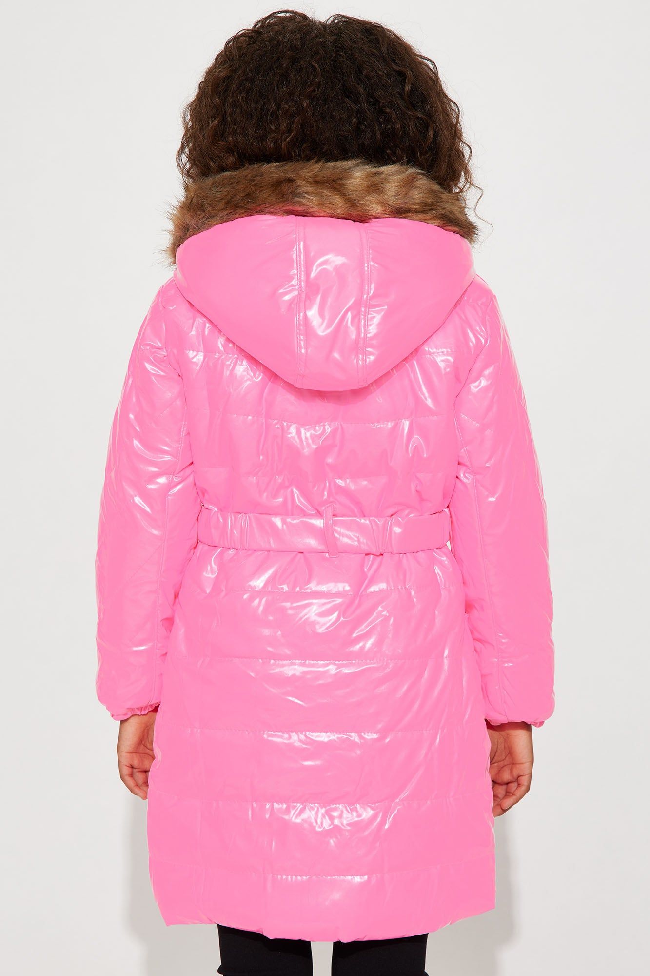 Mini Rock with it PU Puffer Jacket - Neon Pink sold by Fashion Nova product image thumbnail 3