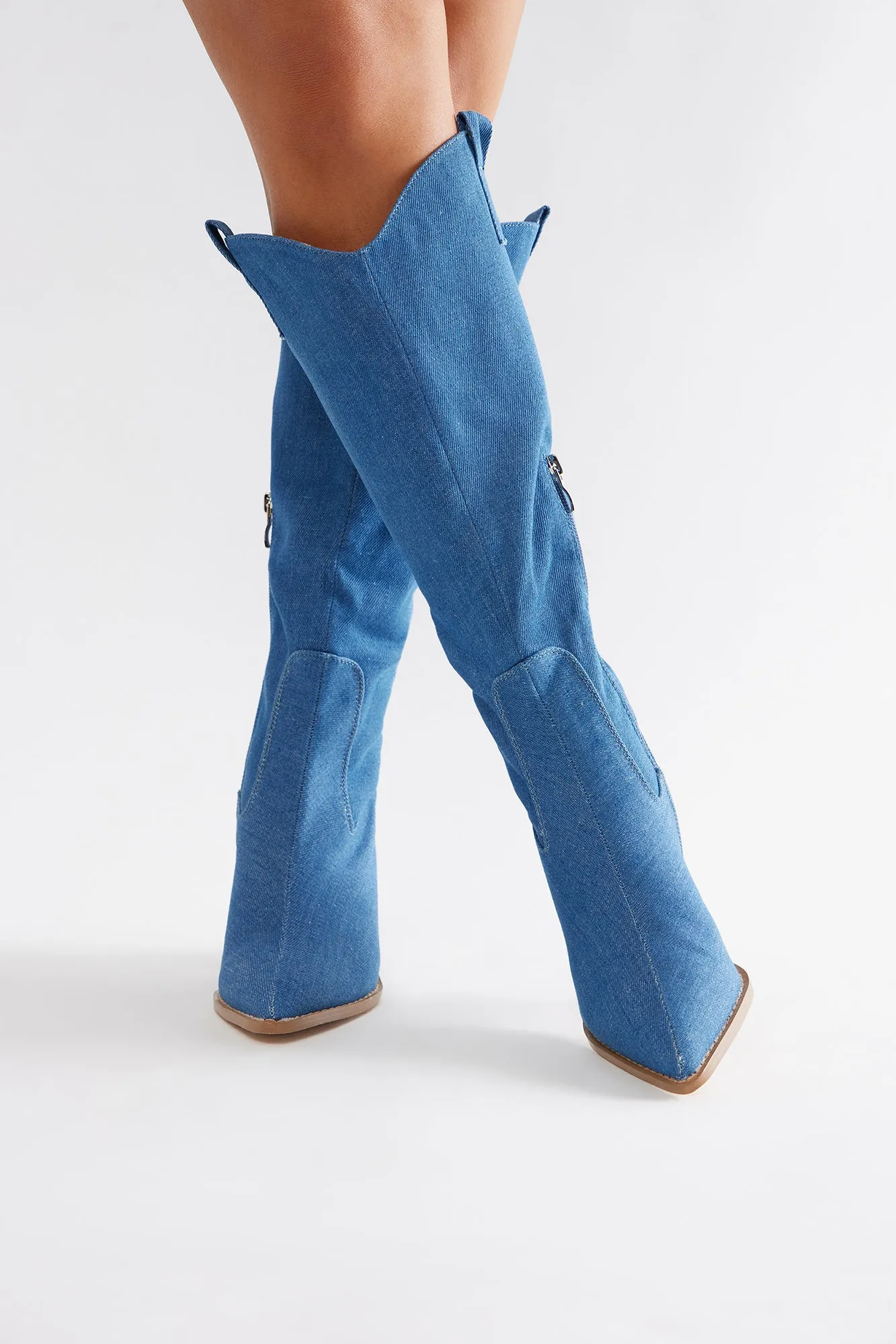 Kentucky Derby Cowboy Boots - Denim sold by Fashion Nova product image thumbnail 2