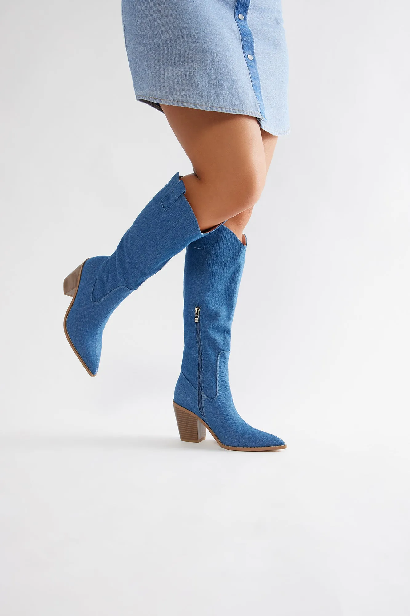 Kentucky Derby Cowboy Boots - Denim sold by Fashion Nova product image thumbnail 4