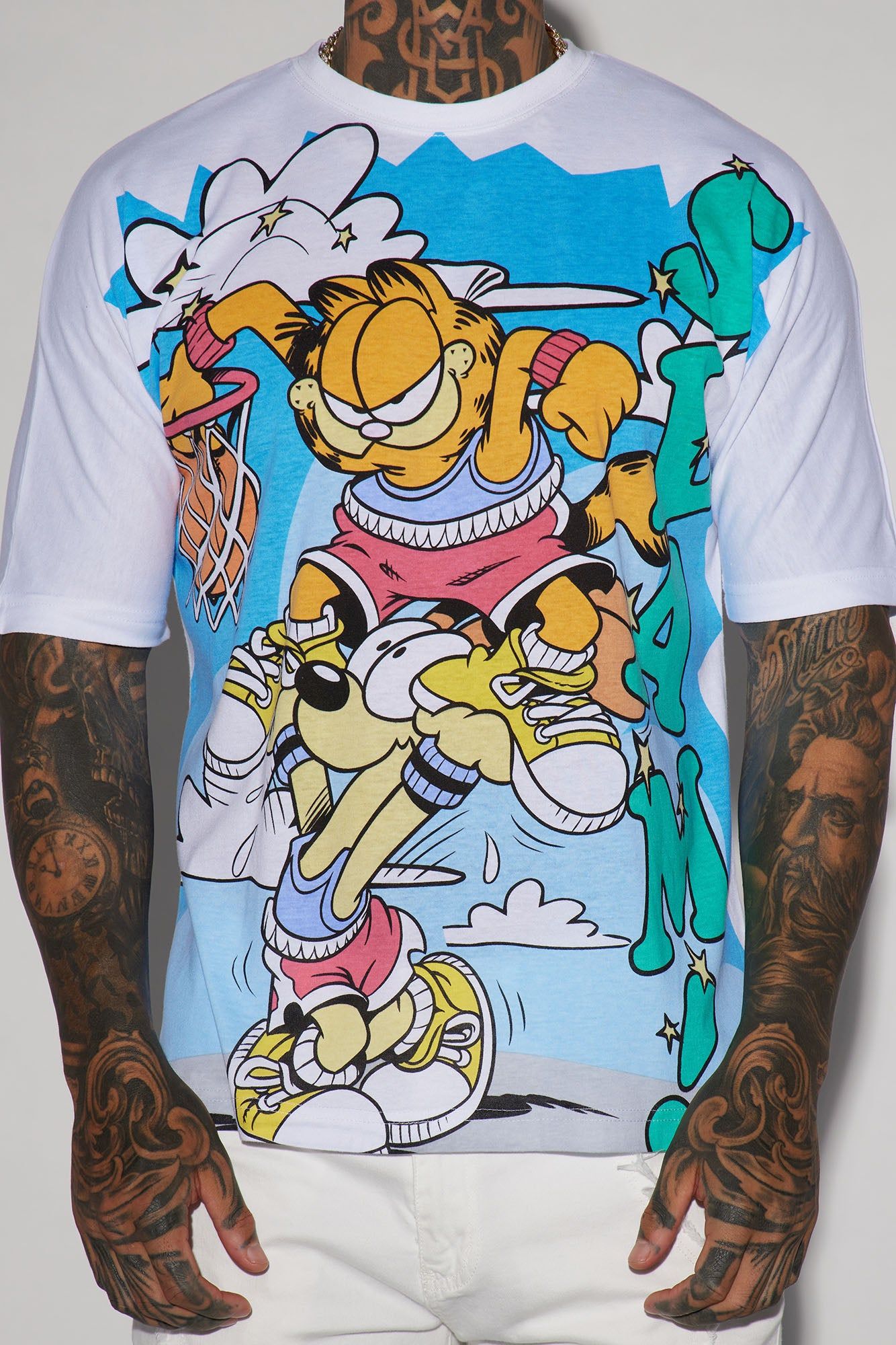 Garfield Poster Slam Short Sleeve Tee - White sold by Fashion Nova product image thumbnail 4