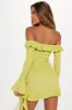 Ruffle Romance Mini Dress - Chartreuse sold by Fashion Nova