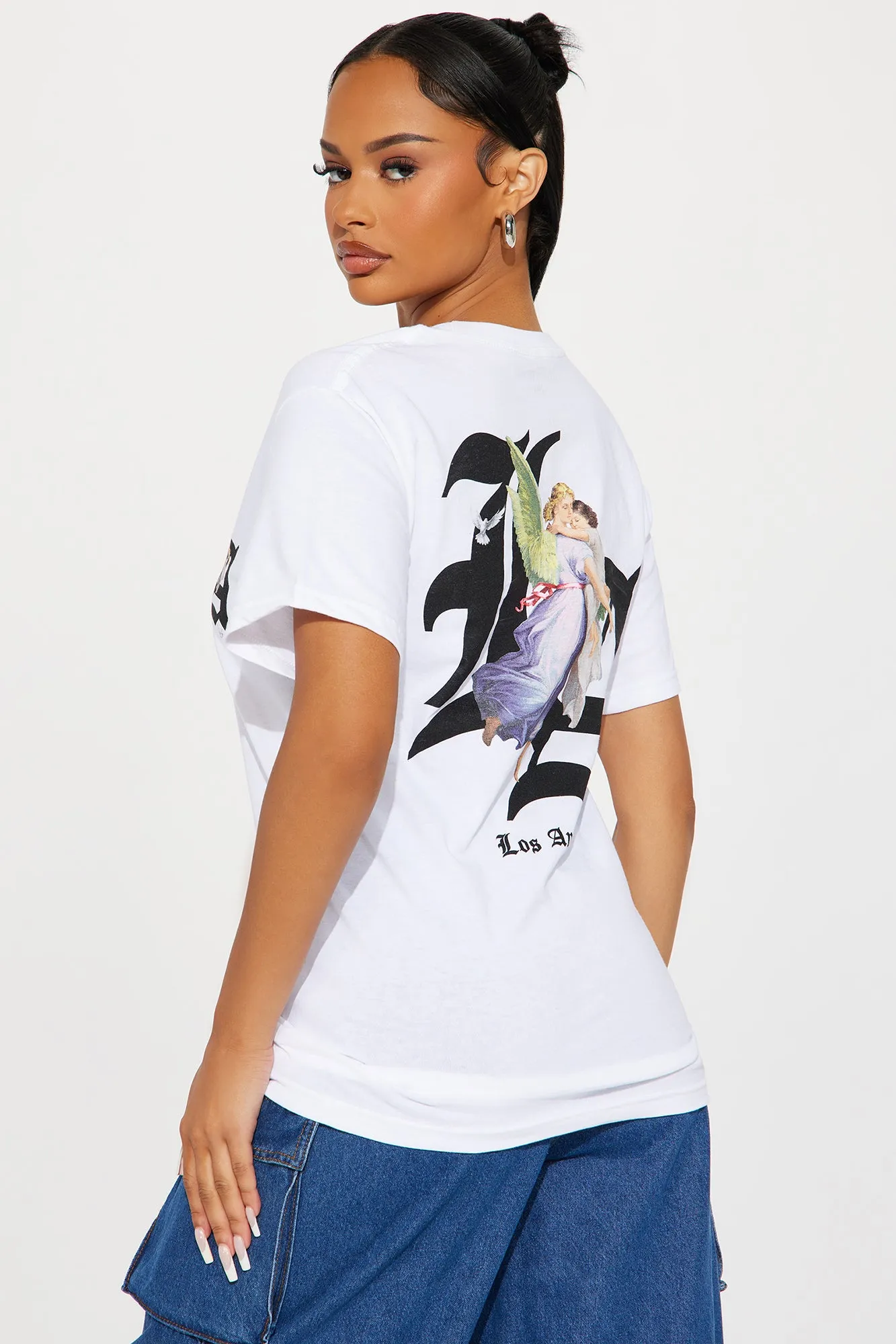 Los Angeles Angel Graphic Tee - White sold by Fashion Nova product image thumbnail 5