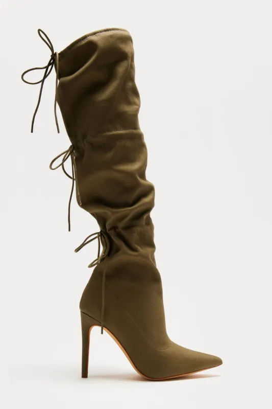 Prove It To You Thigh High Boots - Green sold by Fashion Nova