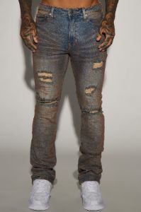 Far West Stacked Skinny Flare Jeans - Medium Wash sold by Fashion Nova