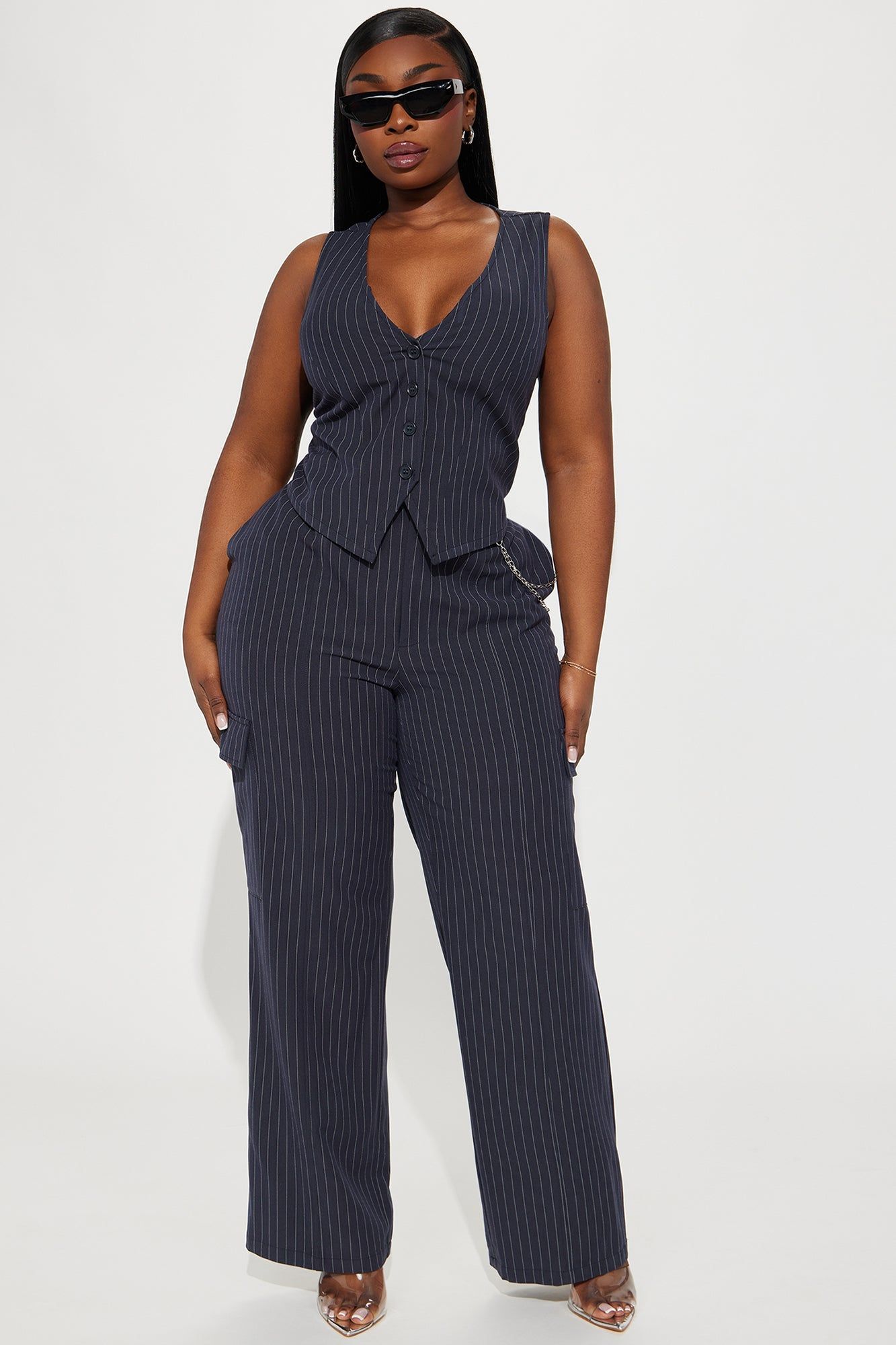New Energy Vest Pant Set - Navy sold by Fashion Nova product image thumbnail 4
