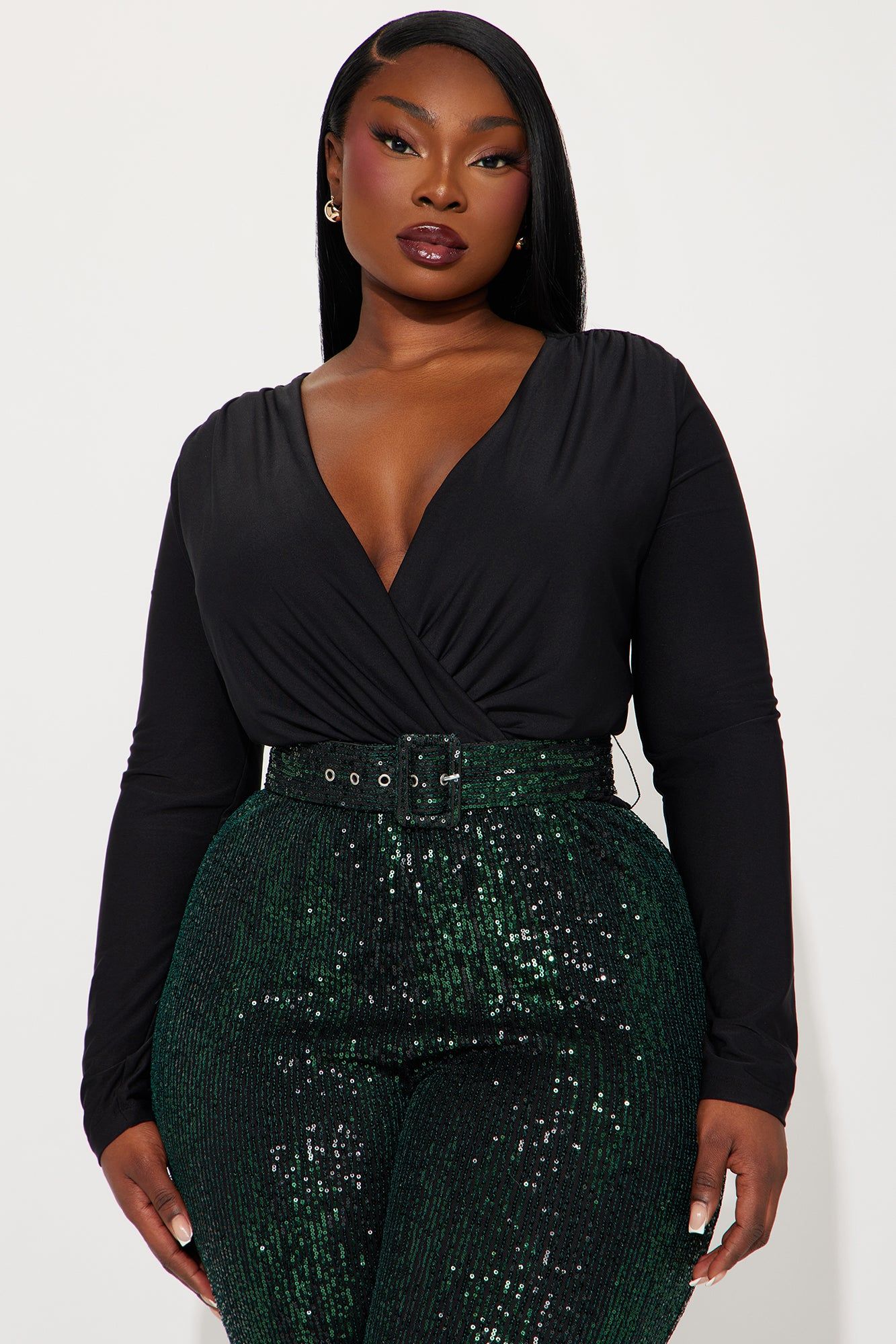 Shine For You Sequin Jumpsuit - Hunter sold by Fashion Nova product image thumbnail 5