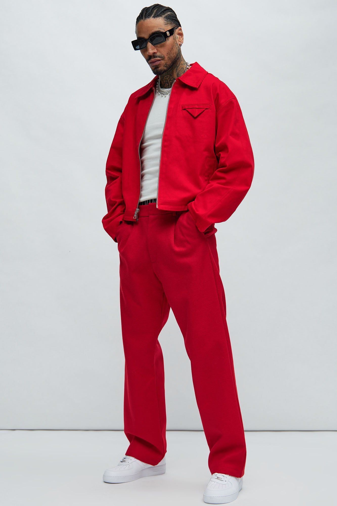 Bordeaux Cropped Chore Jacket - Red sold by Fashion Nova product image thumbnail 2