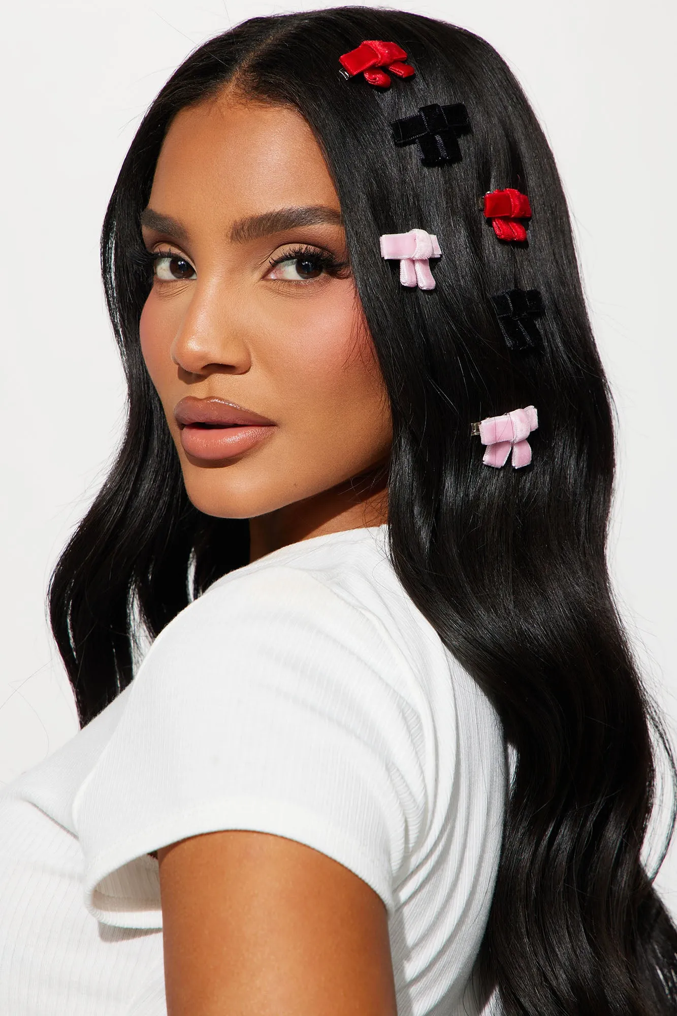 P.S. I Love You Bow Hair Clip Set - Multi Color sold by Fashion Nova product image thumbnail 3