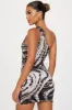 Marble Menagerie Mini Dress - Brown/combo sold by Fashion Nova