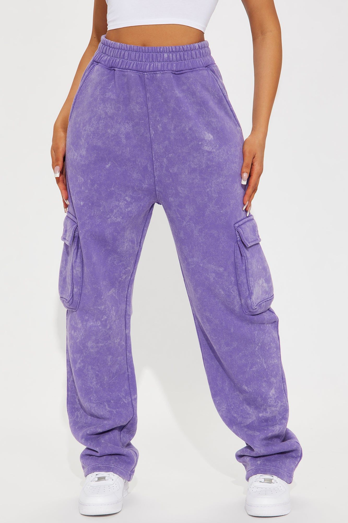 Her Way Washed Cargo Lounge Pant - Purple sold by Fashion Nova product image thumbnail 2