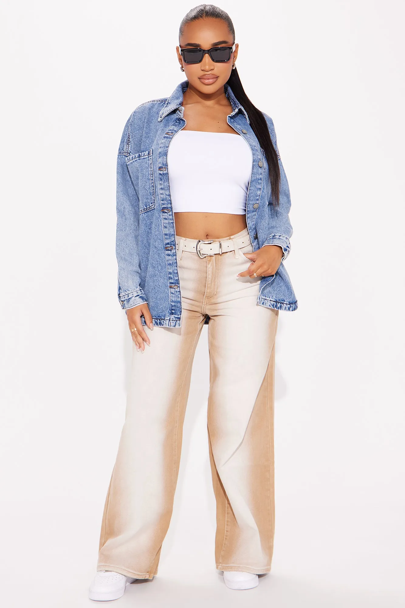 Playing Fair Denim Shacket - Medium Wash sold by Fashion Nova product image thumbnail 2