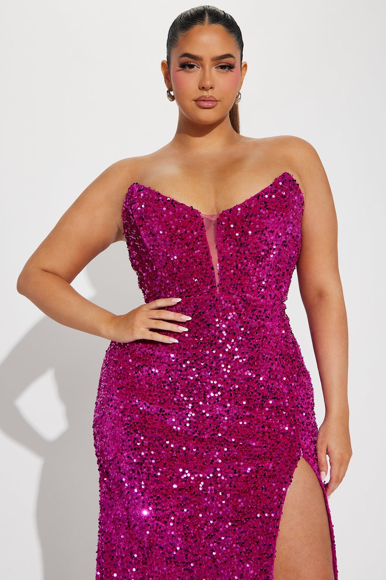 Genesis Sequin Maxi Dress - Magenta sold by Fashion Nova product image thumbnail 5