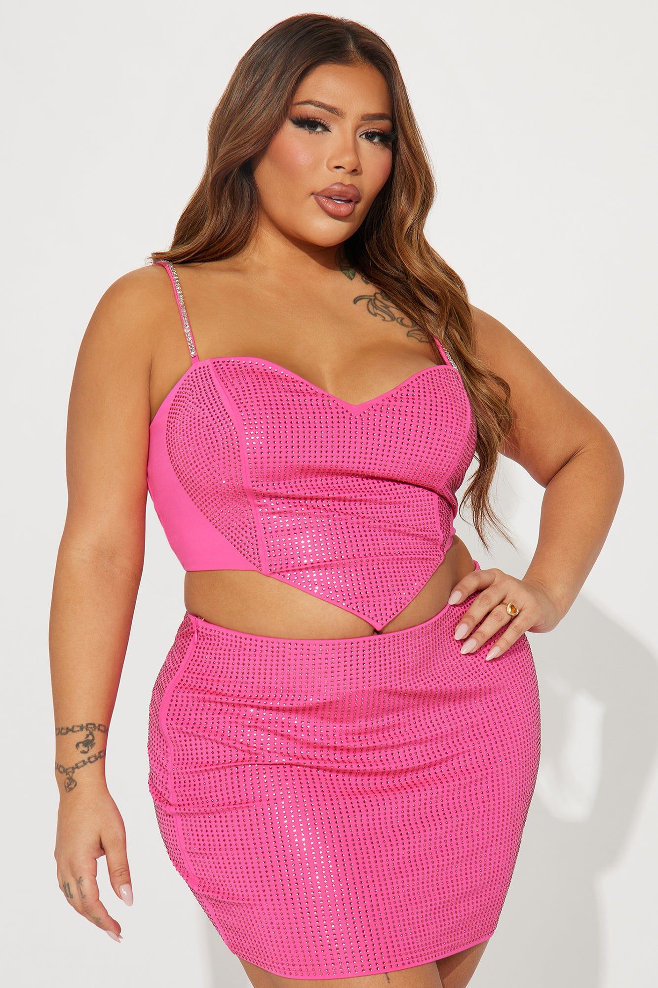 Feel My Heart Beat Skirt Set - Pink sold by Fashion Nova product image thumbnail 5