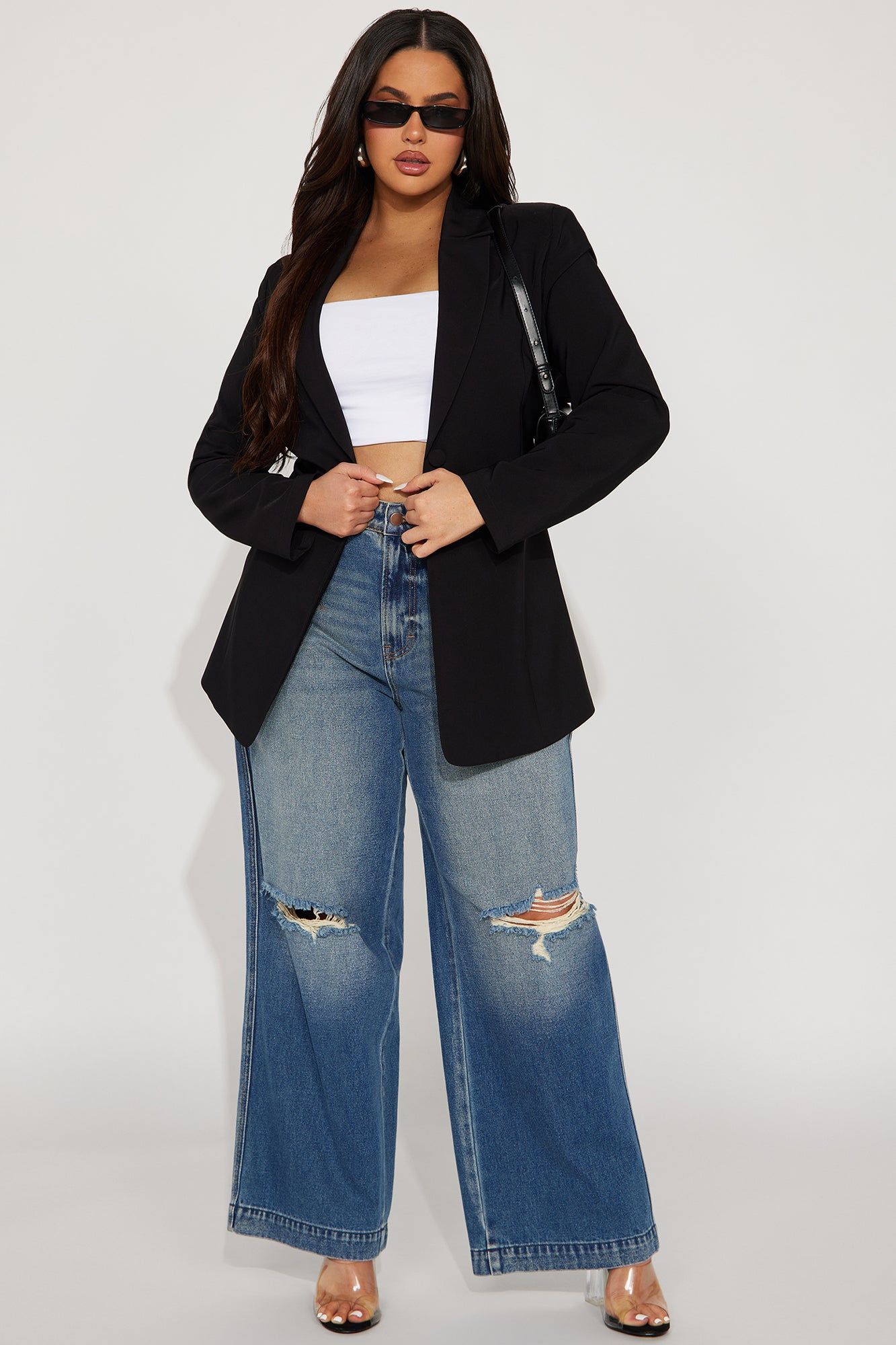 Can't Back Out Now Blazer - Black sold by Fashion Nova product image thumbnail 5