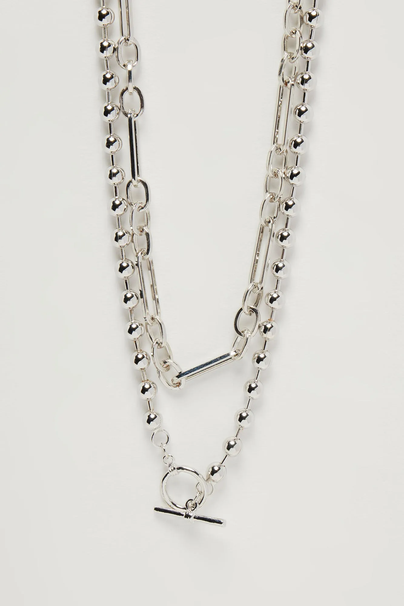 Rage Ready 2 Piece Chain Necklace - Silver sold by Fashion Nova product image thumbnail 3