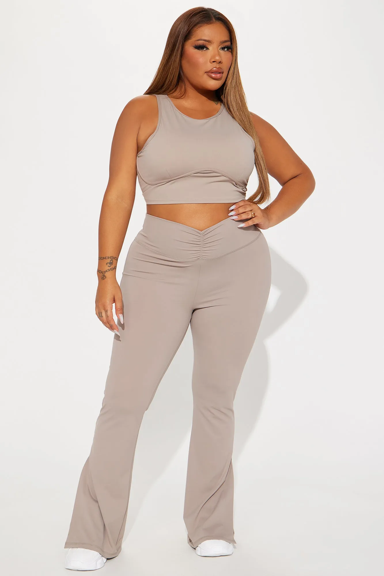 Pilates Girl Active Top - Taupe sold by Fashion Nova product image thumbnail 5