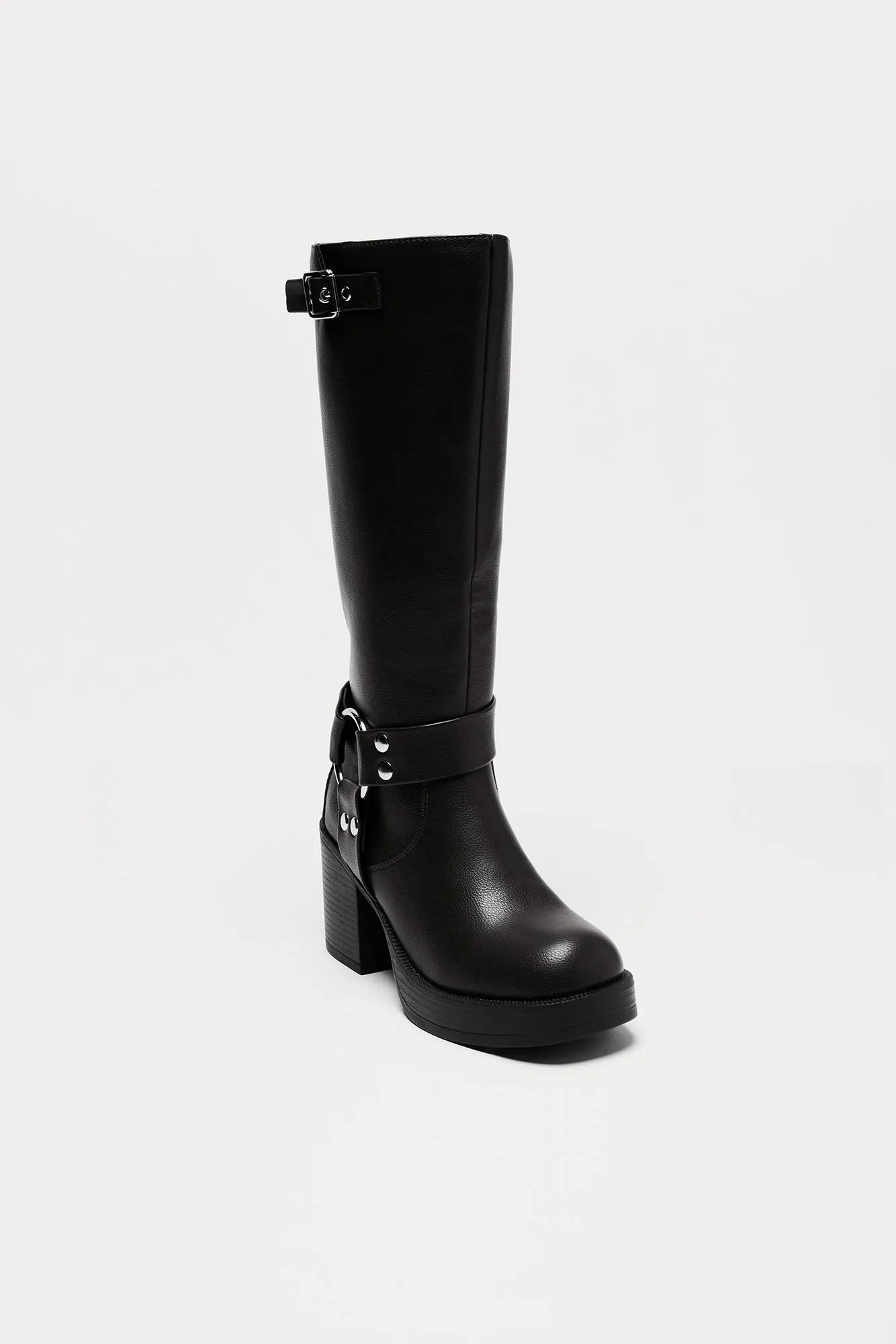 Arden Buckle Knee High Boots - Black sold by Fashion Nova product image thumbnail 3