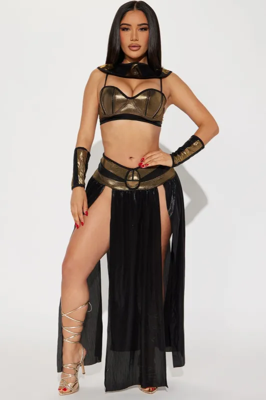 You Can Call Me Queen Pharaoh 4 Piece Costume Set - Black/Gold sold by Fashion Nova