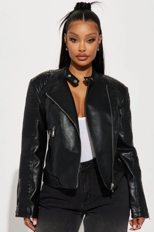 Mariah Moto Jacket - Black sold by Fashion Nova