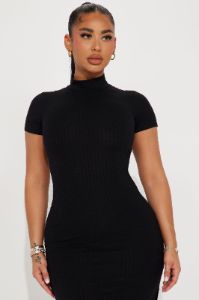 Karissa Ribbed Maxi Dress - Black sold by Fashion Nova