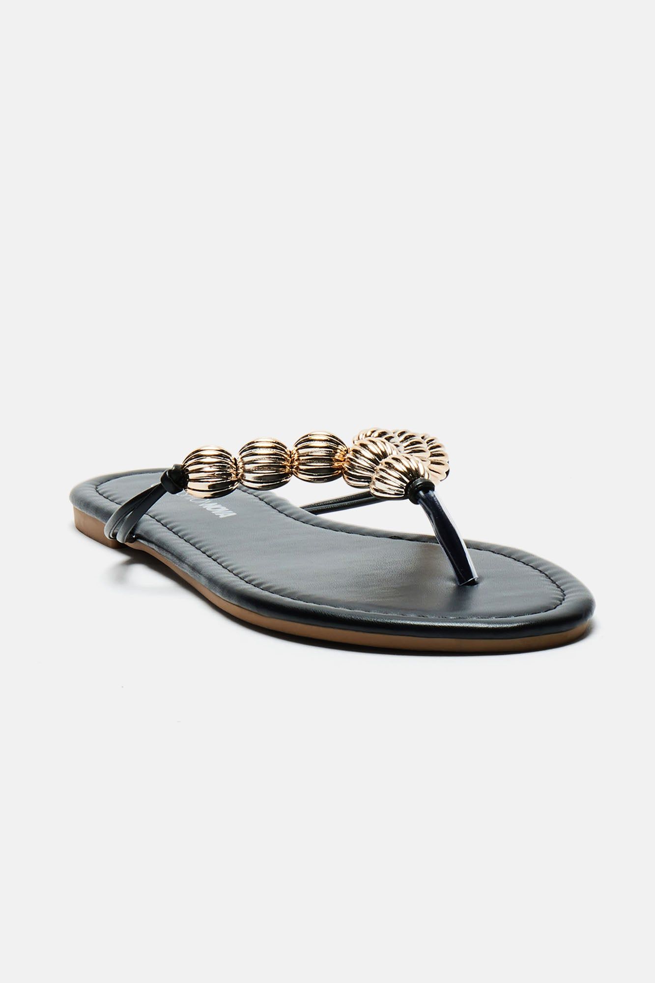 Meet Me In Bali Flip Flops - Black sold by Fashion Nova