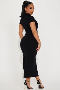 Karissa Ribbed Maxi Dress - Black sold by Fashion Nova