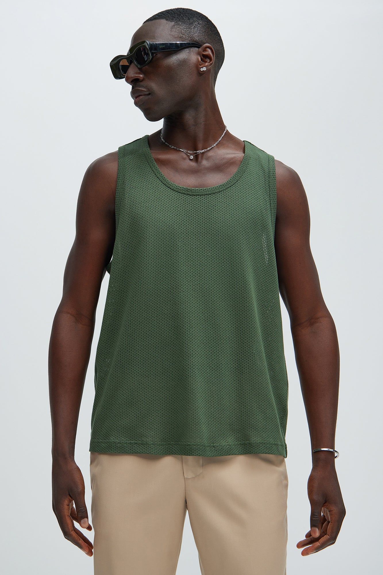 Randall Textured Tank - Green sold by Fashion Nova