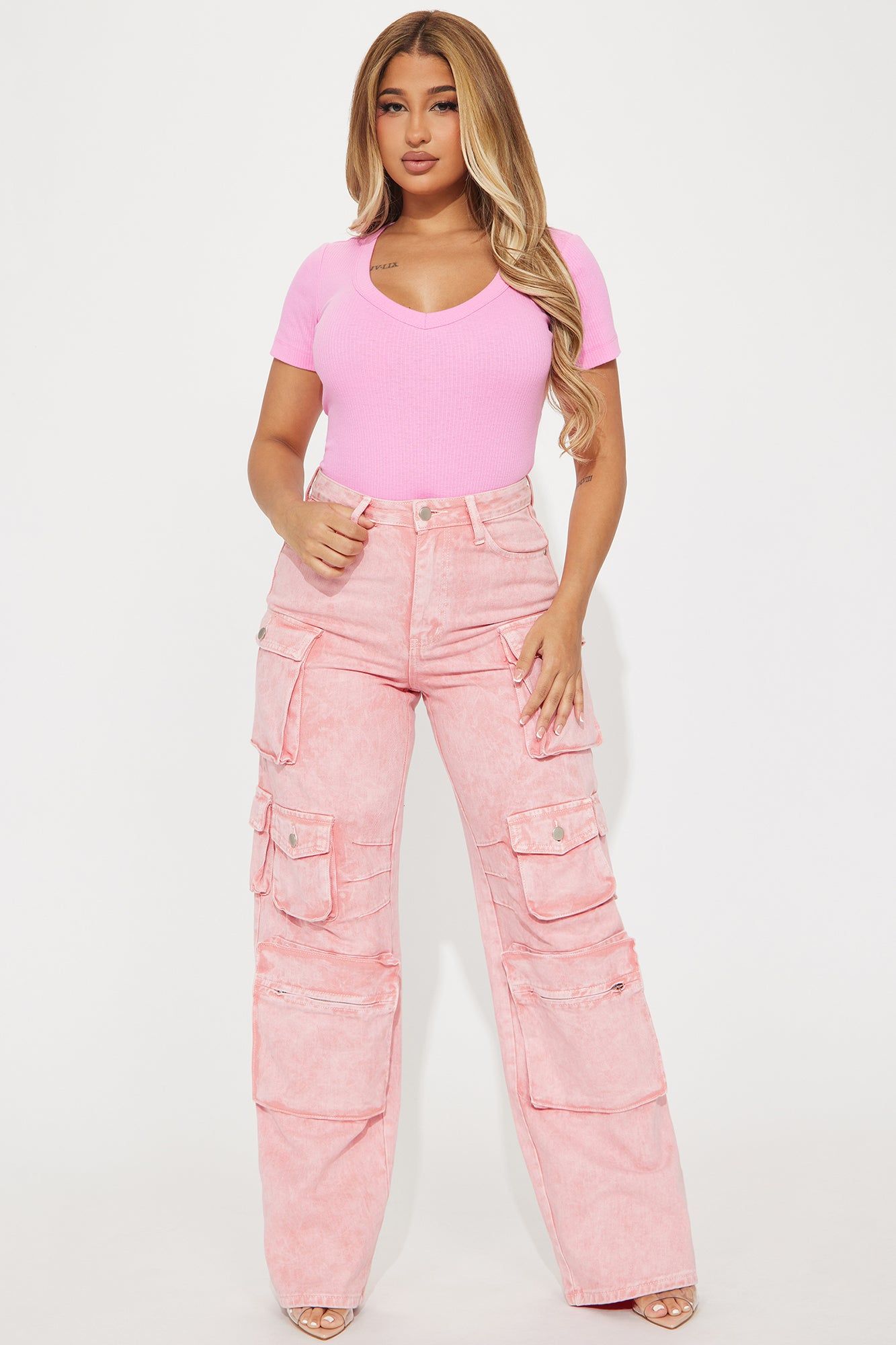 Irene Ribbed Baby Tee - Pink sold by Fashion Nova product image thumbnail 2
