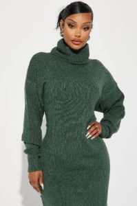 Jane Sweater Midi Dress - Green sold by Fashion Nova
