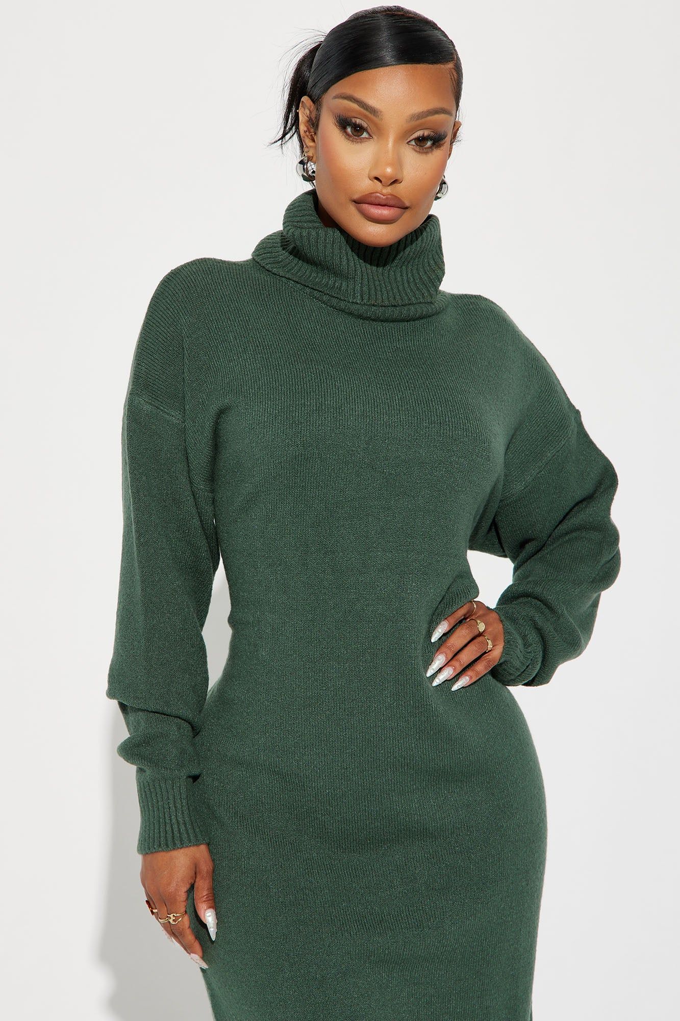 Jane Sweater Midi Dress - Green sold by Fashion Nova product image thumbnail 2