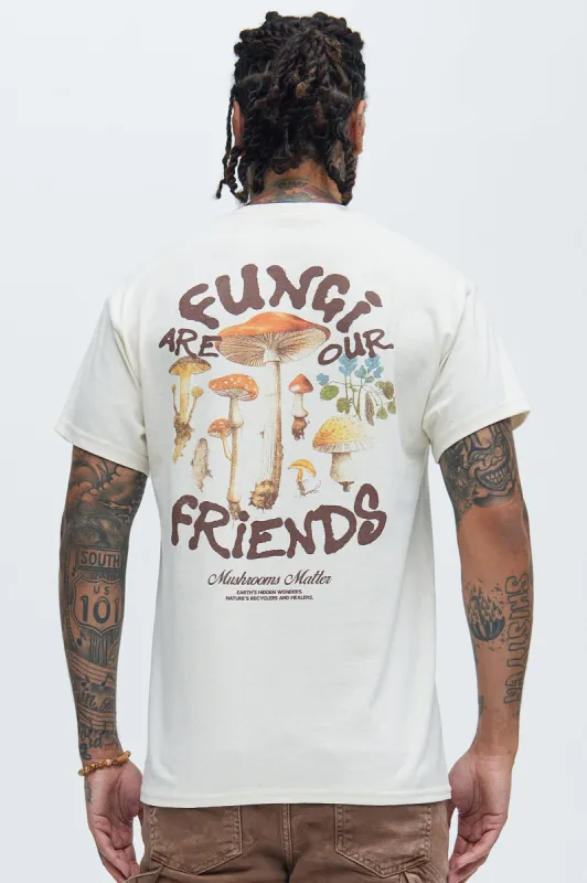 Mushrooms Matter Short Sleeve Tee - Natural/Combo sold by Fashion Nova
