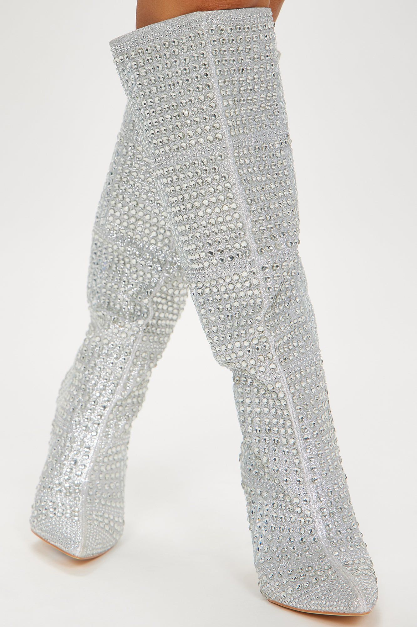 Feeling Lovely Knee High Boots - Silver sold by Fashion Nova product image thumbnail 2