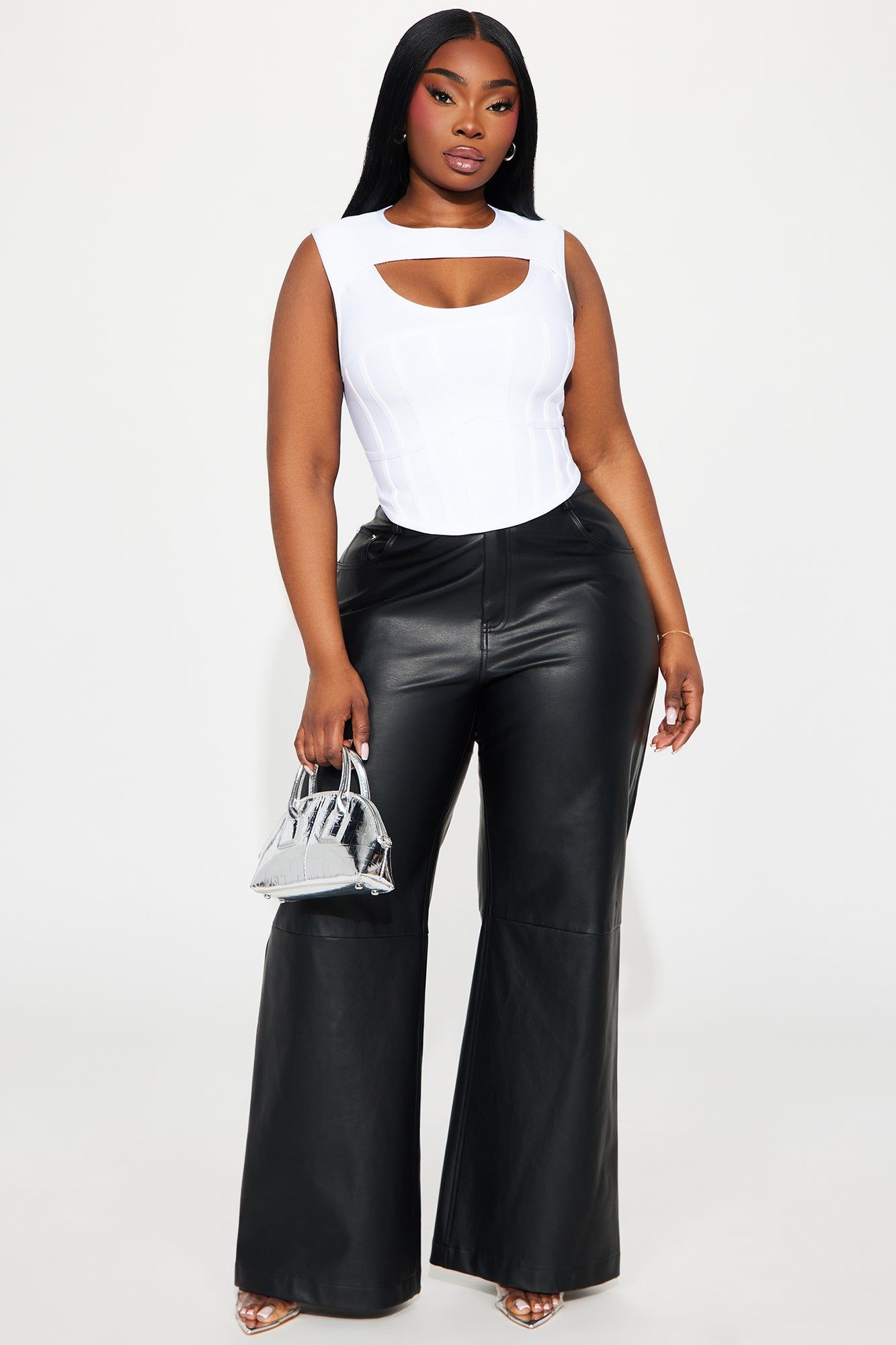 Gia Bandage Corset Top - White sold by Fashion Nova product image thumbnail 5