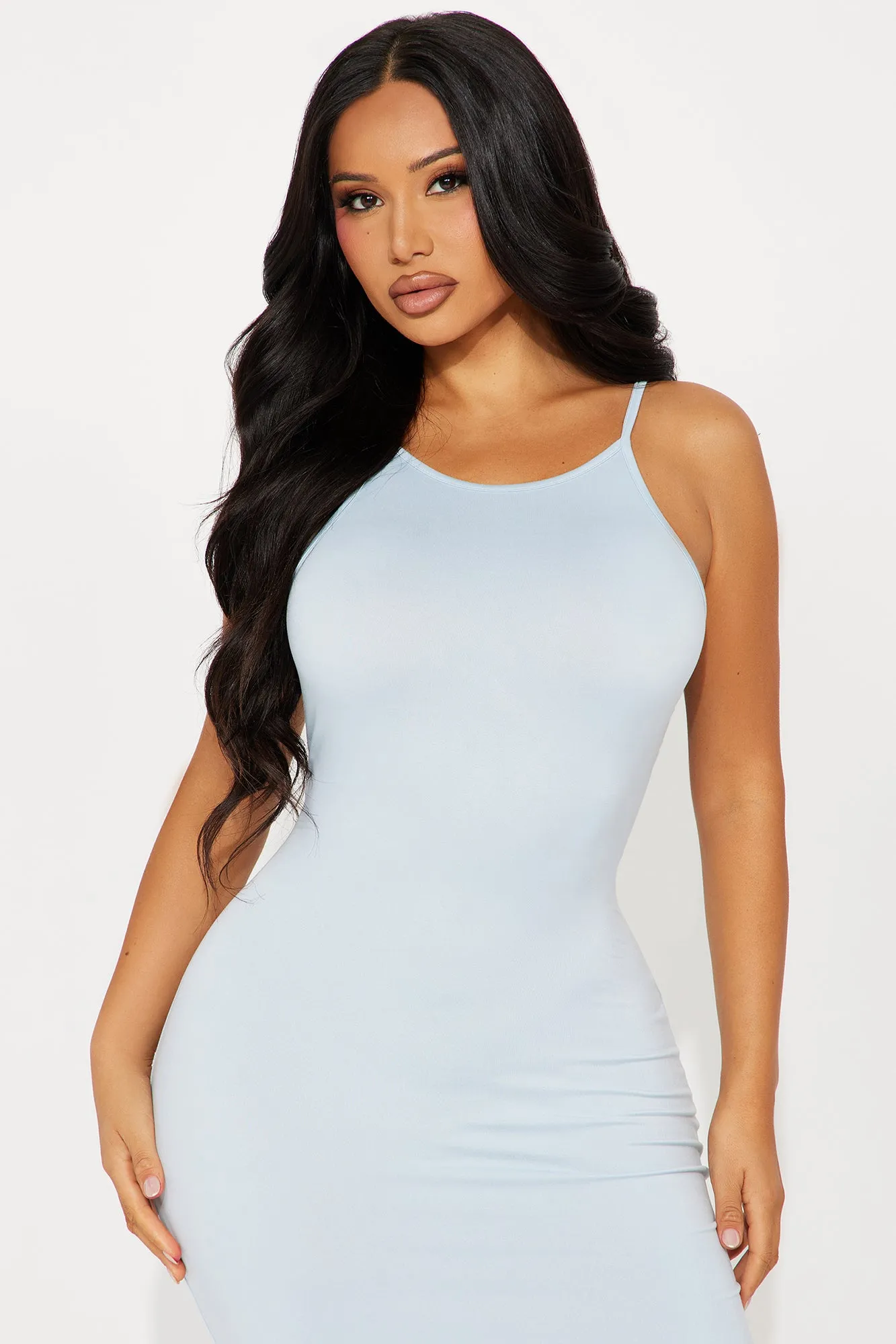 Helena High Neck Midi Dress - Dusty Blue sold by Fashion Nova product image thumbnail 2