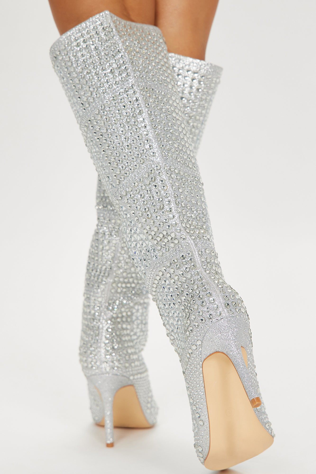 Feeling Lovely Knee High Boots - Silver sold by Fashion Nova product image thumbnail 4