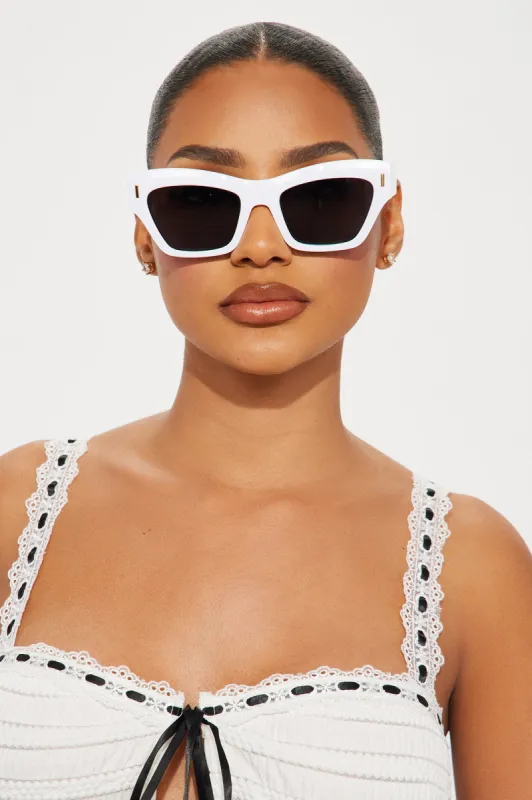 Boss Attitude Sunglasses - White sold by Fashion Nova