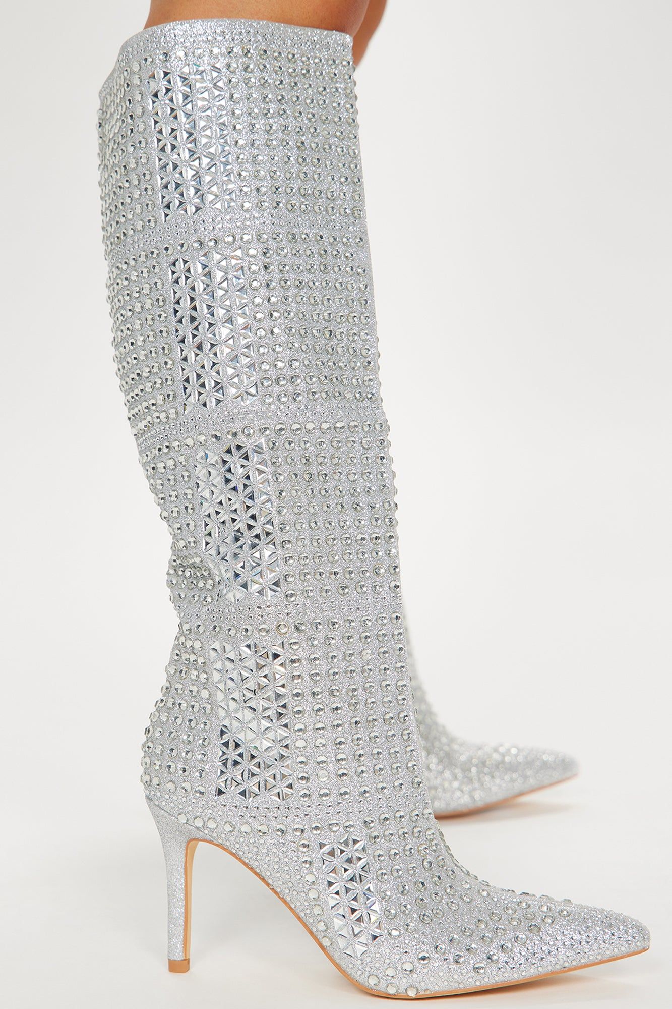 Feeling Lovely Knee High Boots - Silver sold by Fashion Nova product image thumbnail 3