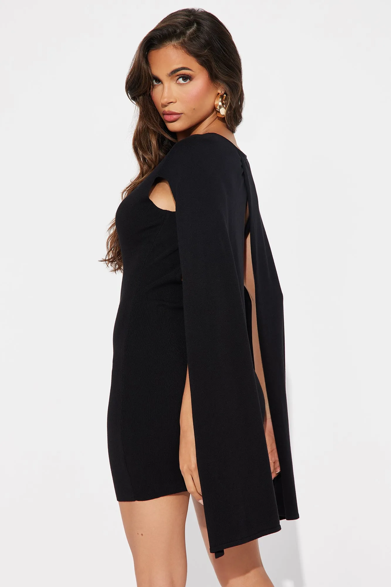 Try and Cape Up Mini Dress - Black sold by Fashion Nova product image thumbnail 3