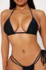 Cindy Double Strap 2 Piece Swimsuit - Black sold by Fashion Nova